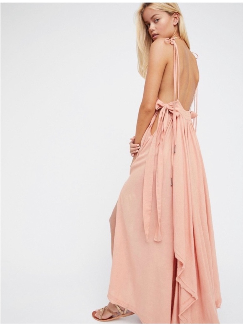 Endless Summer Tropical Heat Dress in salmon/peachy pink size XS